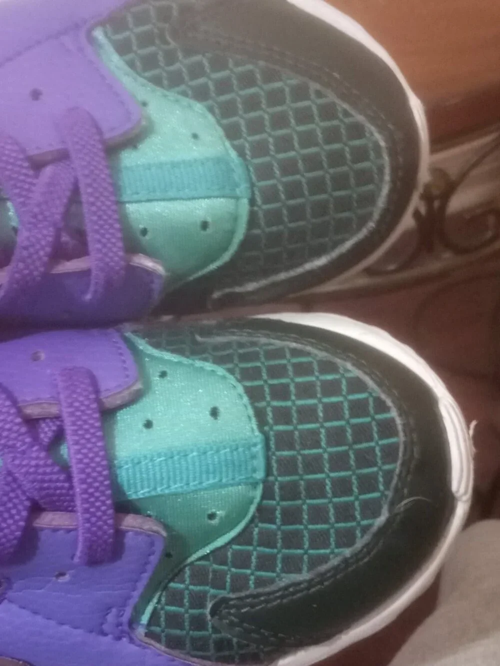 Nike Toddler Huarache Run Ultra Green/Purple Running Sneakers SZ 10C BQ7098-300
